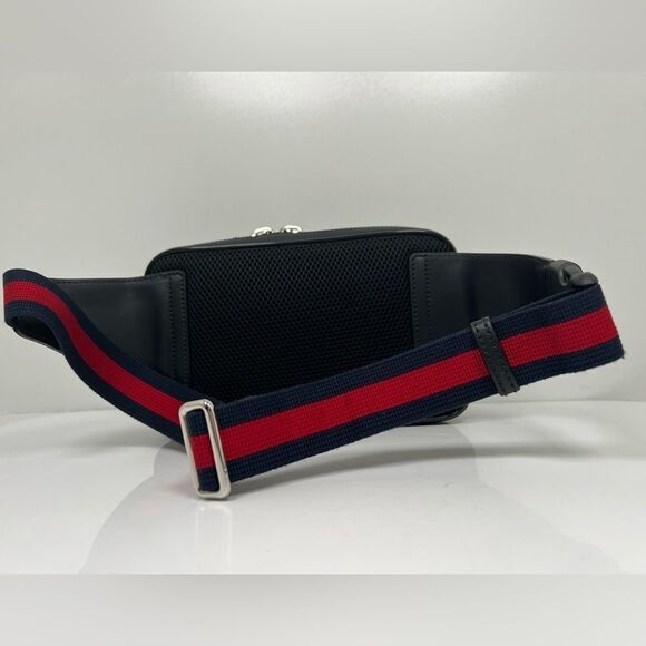 AUTHENTIC GUCCI GG SUPREME CANVAS BLACK BELT BAG FOR MEN Excellent Mint Cond - Picture 3 of 9